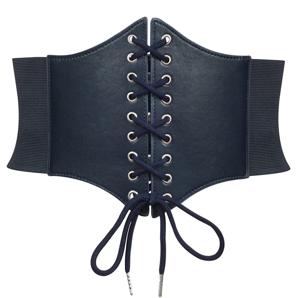 4226 Women’s Elastic Costume Waist Belt Lace-up Tied Waspie Halloween